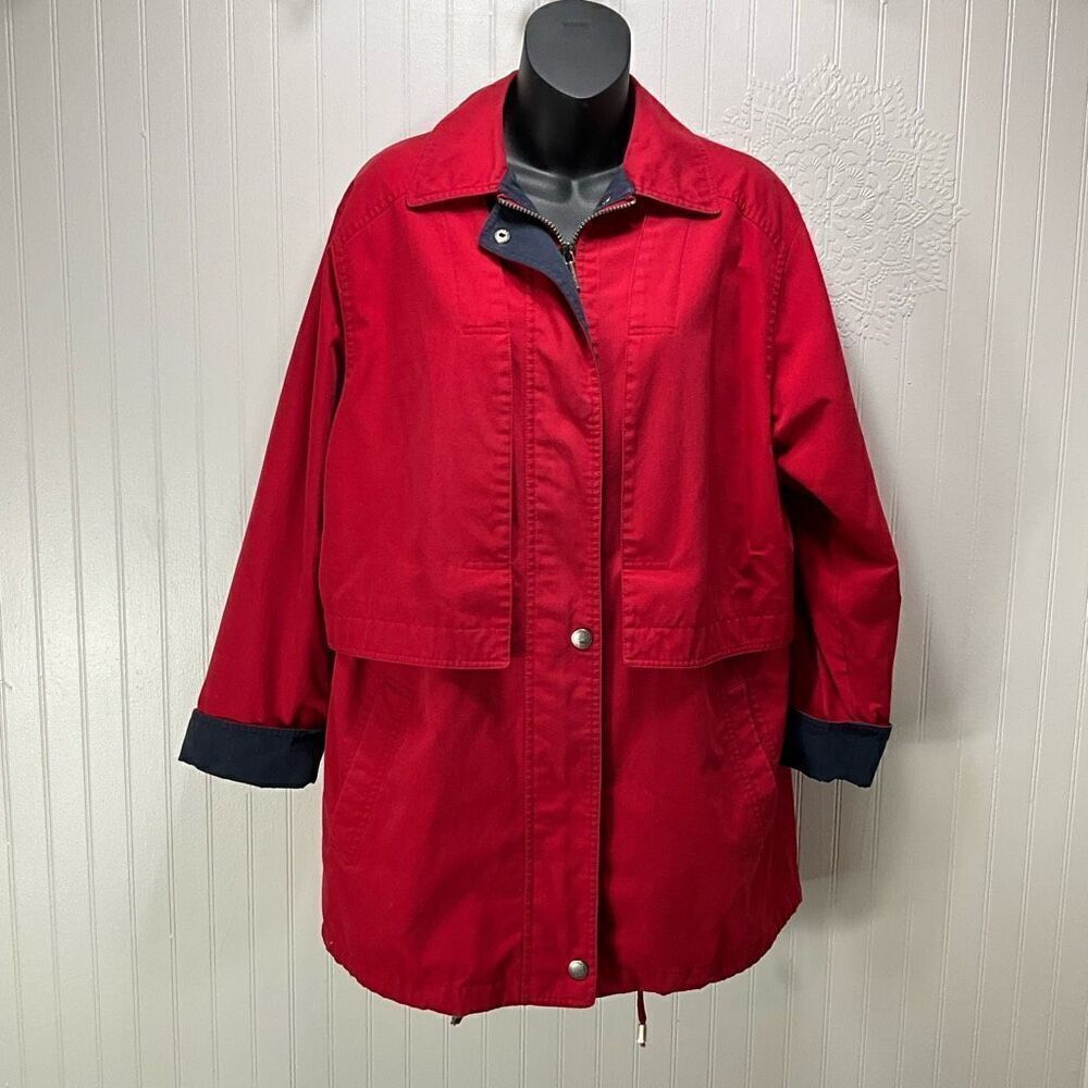 VINTAGE LONDON FOG Limited Edition Red Canvas Coat